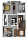 2 Bedroom 1 Bathroom